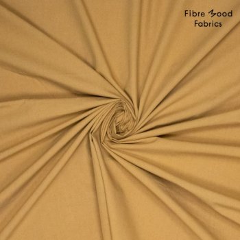 Fibre Mood, Webware Baumwolle Poplin stone washed, ocker